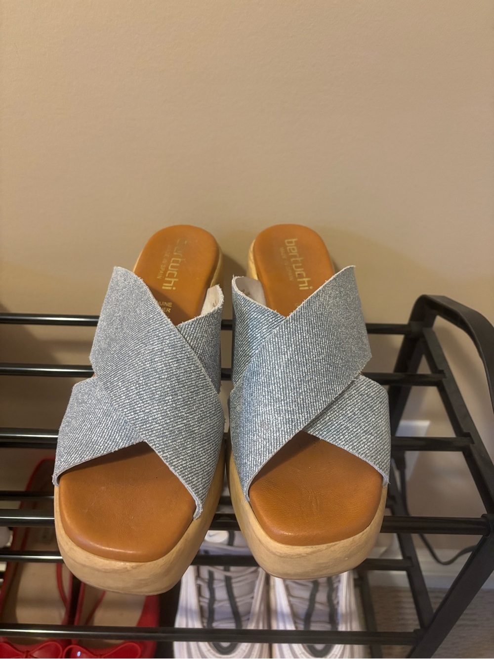 Light Blue Bertuchi Platform Sandals
